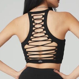 Alo Yoga Movement Lattice Crop Top